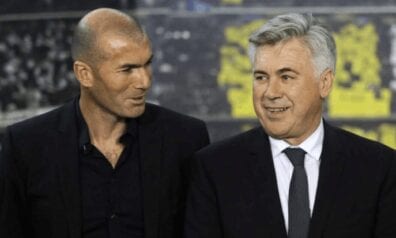 Зинедин Зидан и Карло Анчелотти, www.sportazinas.com